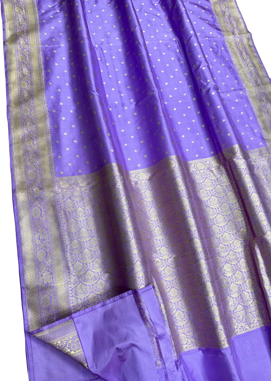 Elegant Purple Handloom Banarasi Silk Saree - Luxurion World