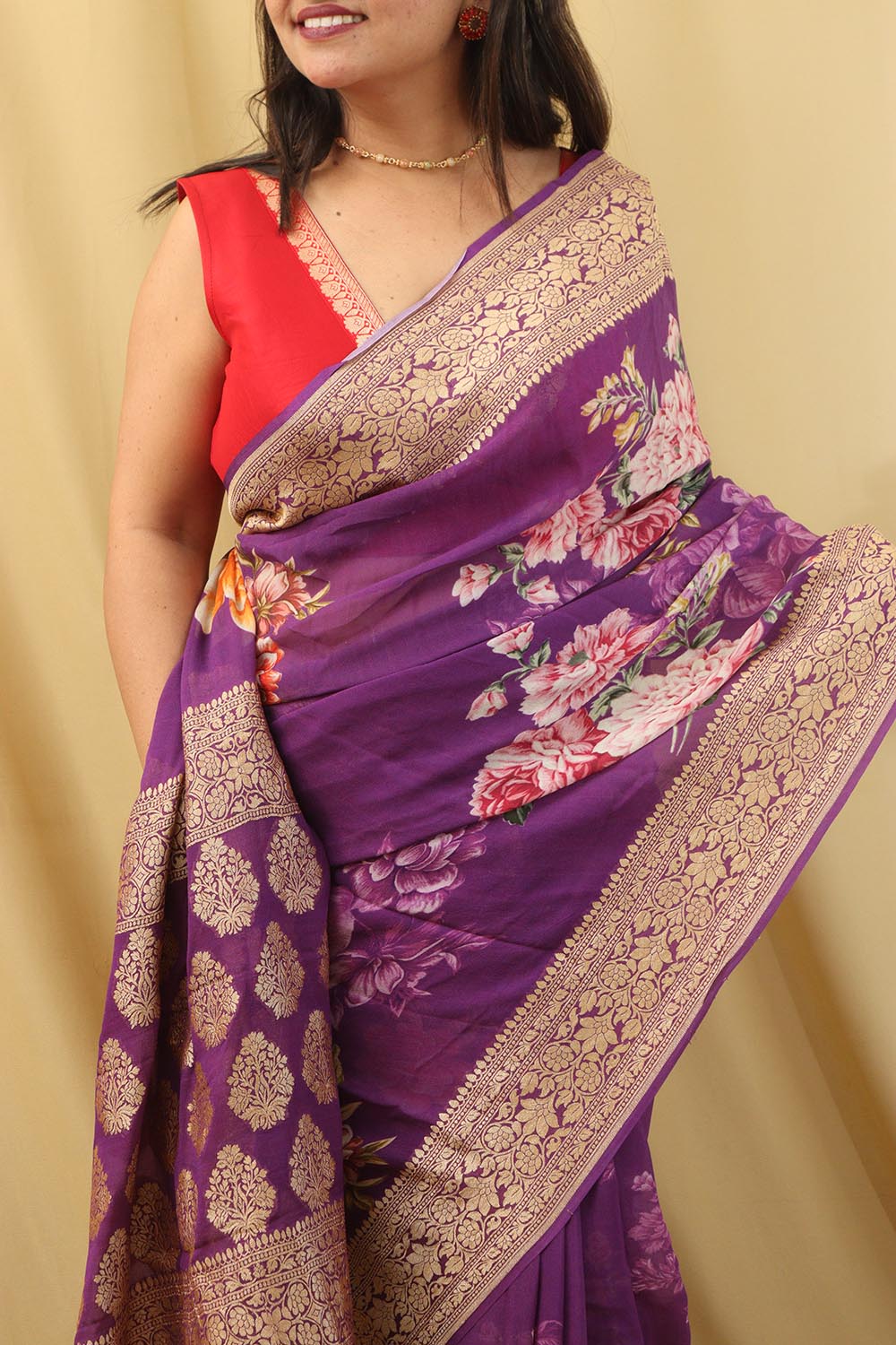 Pure Handloom Mysore Crepe Silk Sarees - Mysore Crepe Saree – Avishya.com