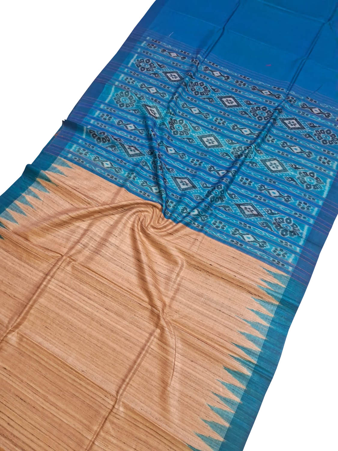 Elegant Pastel Bhagalpur Handloom Silk Saree - Luxurion World