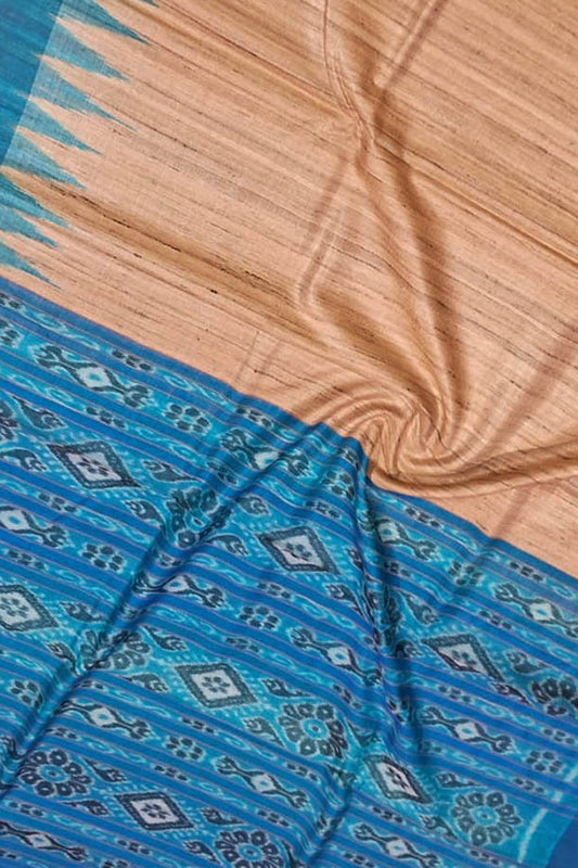 Elegant Pastel Bhagalpur Handloom Silk Saree - Luxurion World