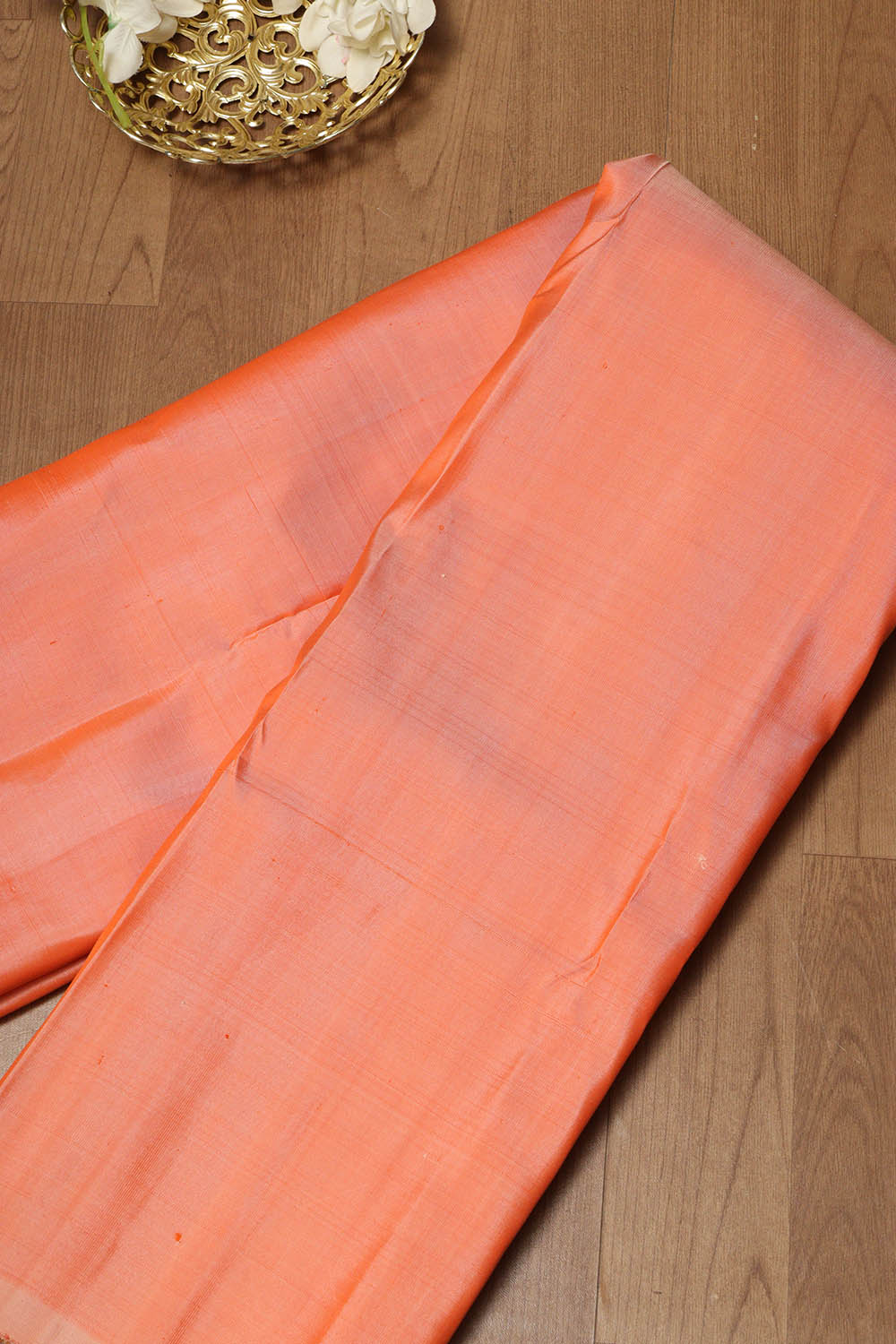 Radiant Orange Kanjeevaram Handloom Silk Saree - Pure Elegance - Luxurion World