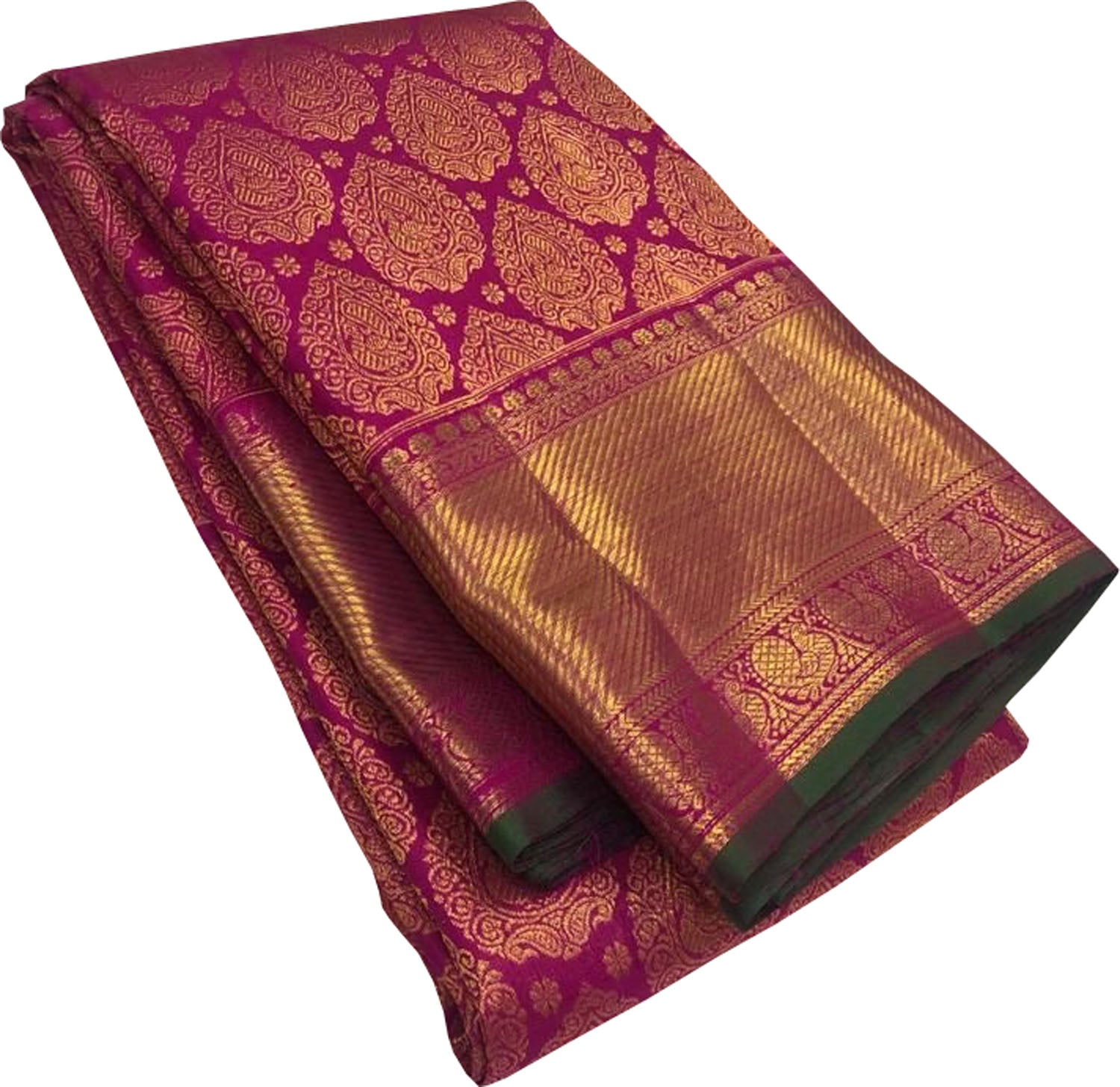 Buy Green Handloom Silk Weaving Trendy Saree at best price : 81727 - Saree