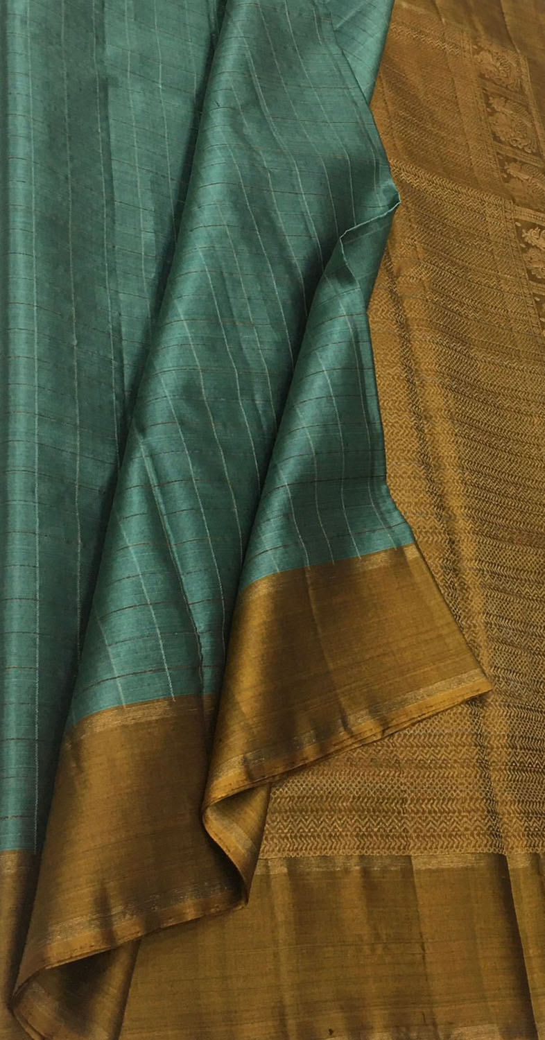 Royal Blue Kanjeevaram Silk Saree - Handloom Pure Elegance - Luxurion World