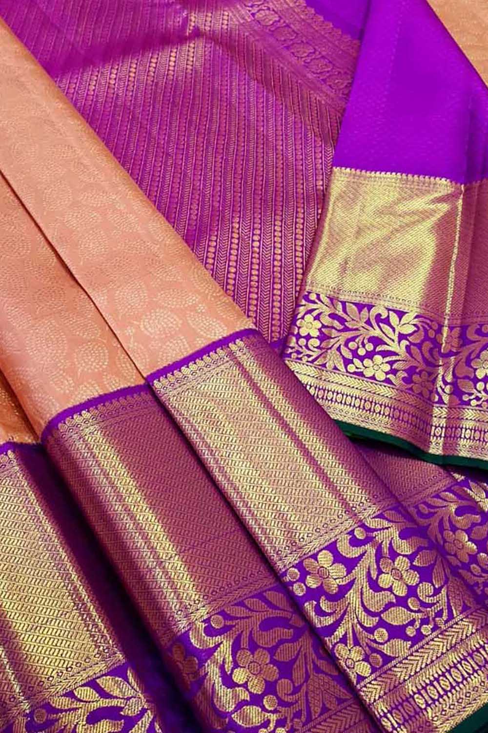 PS1K2RS323050803 Pink Kanjeevaram Handloom Pure Silk Saree