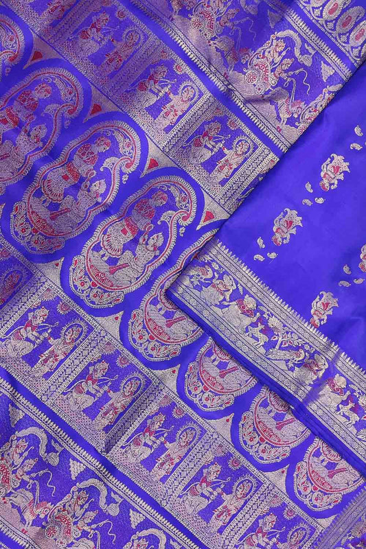 Opulent Purple Swarnachari Silk Saree - Luxurion World