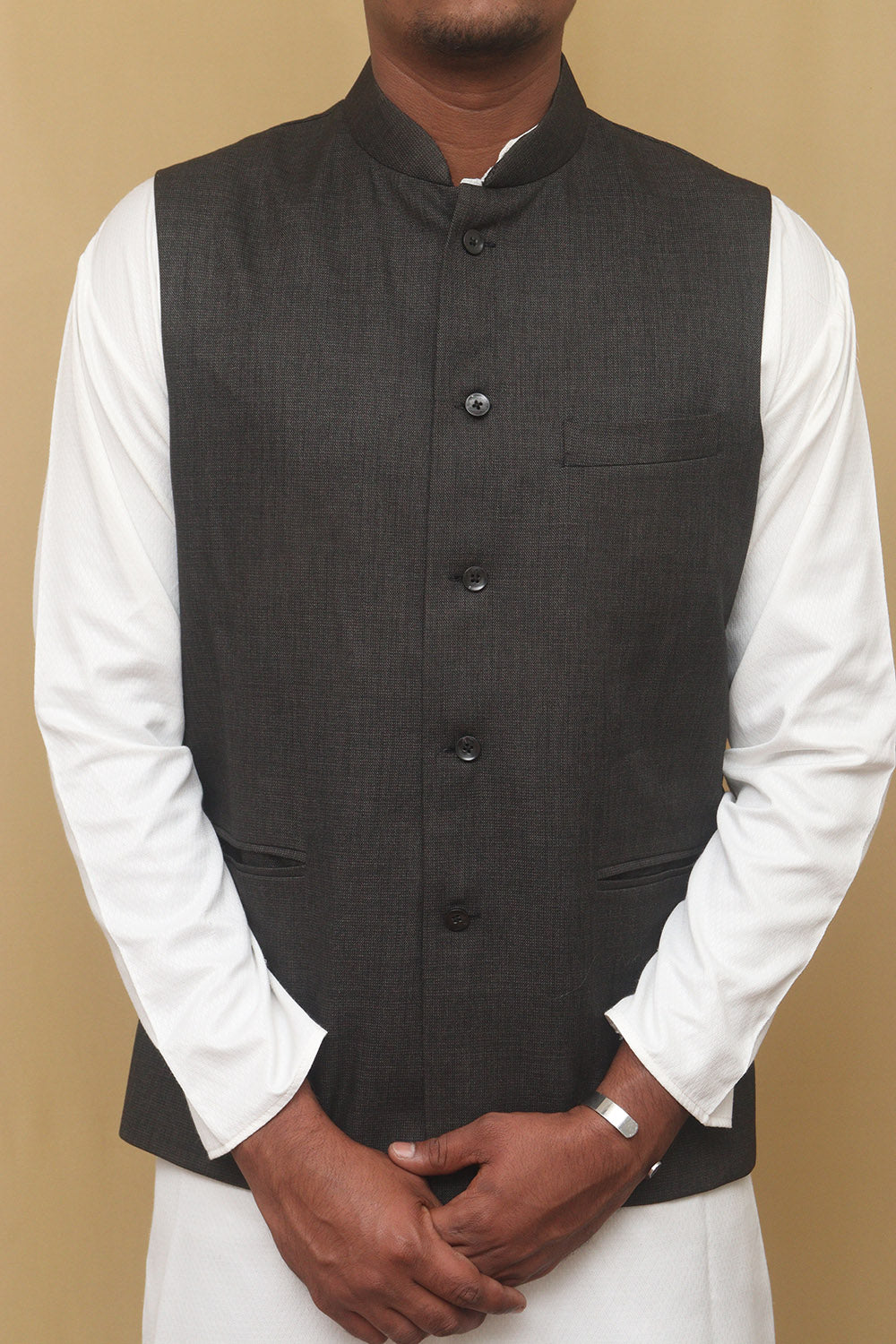 Elegant Black Cotton Nehru Jacket: Classic Style for Every Occasion - Luxurion World