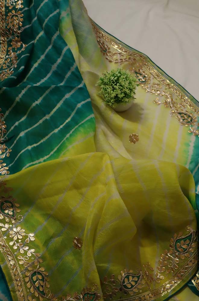 Stunning Look Organza Saree with hand gota work and viscos dori -Style Array