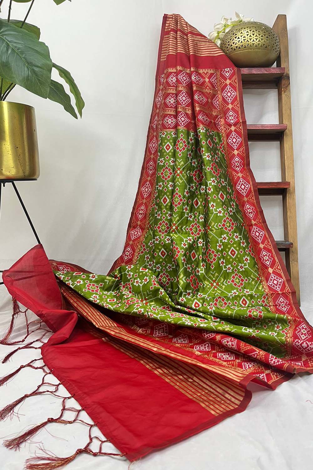 Cotton Lehenga With Blouse And Gaji Silk Dupatta-ISKWNAV08043814 | Ishaanya