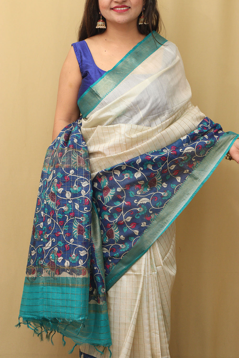 Niharika Kalamkari saree – Ekana Label