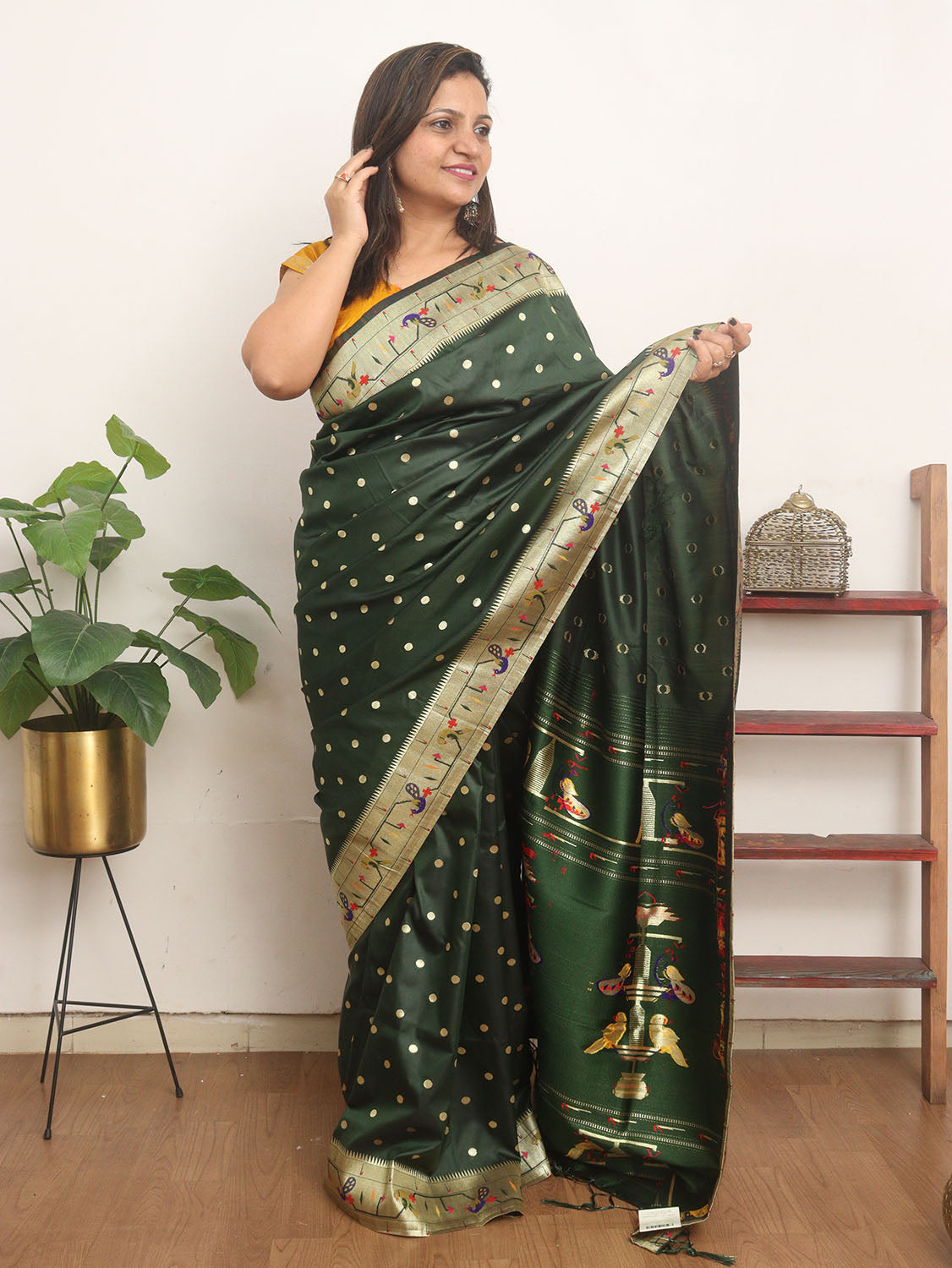 Cool Green Paithani Silk Saree – Emarket