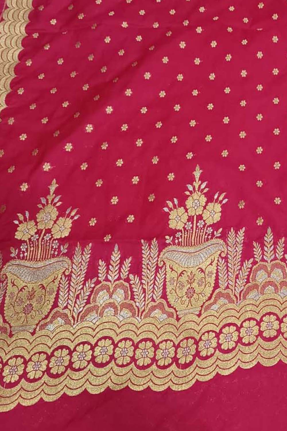 Royal Maroon Jacquard Stonework Woven Banarasi Silk Saree – Apparel Designer