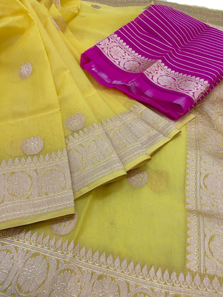 Buy Blue Woven Banarasi Kora Silk Saree For Women by Adara Khan Online at  Aza Fashions.