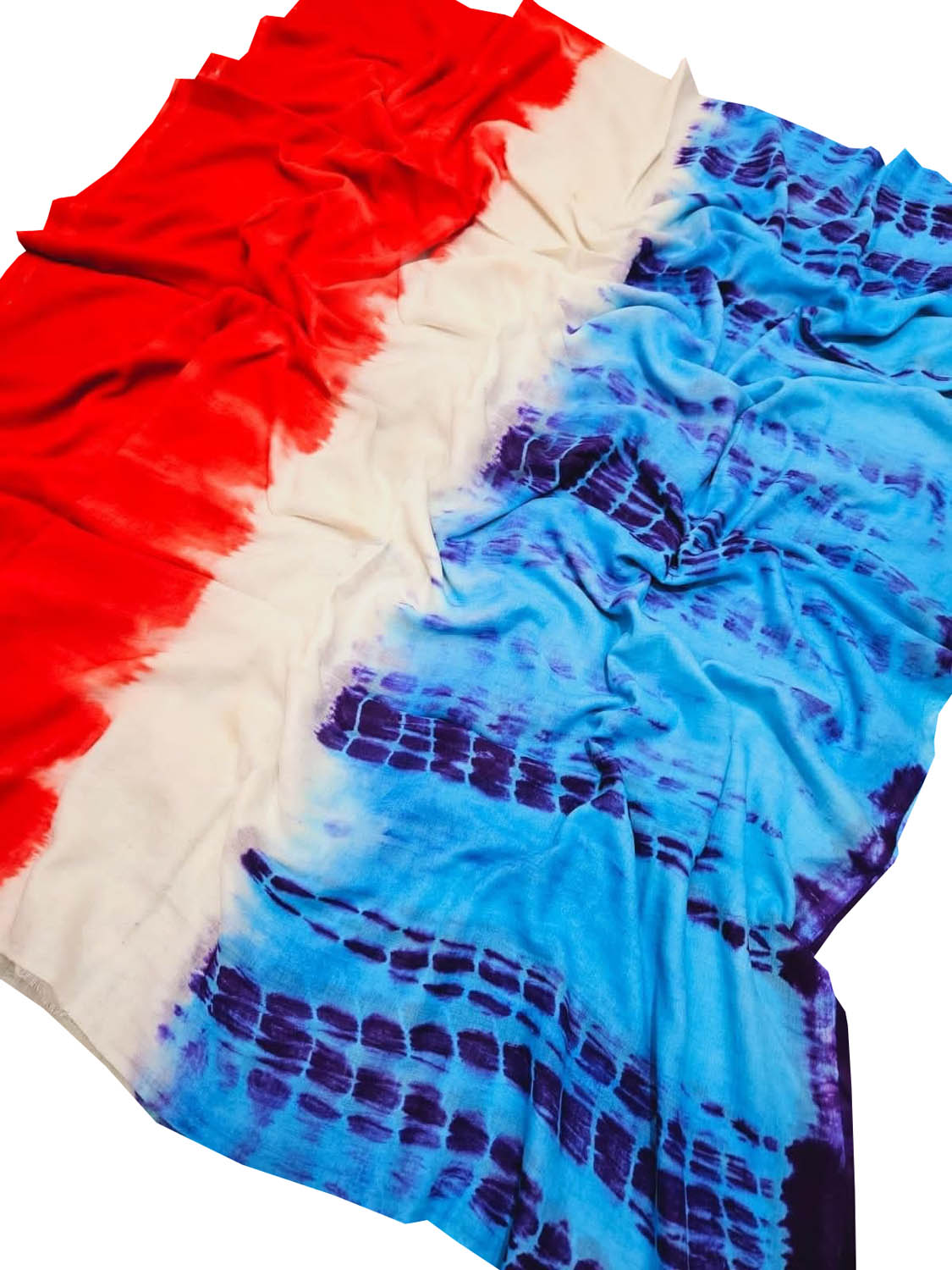 Multicolor Bhagalpur Mul Mul Cotton Shibori Design Saree - Buy Now
