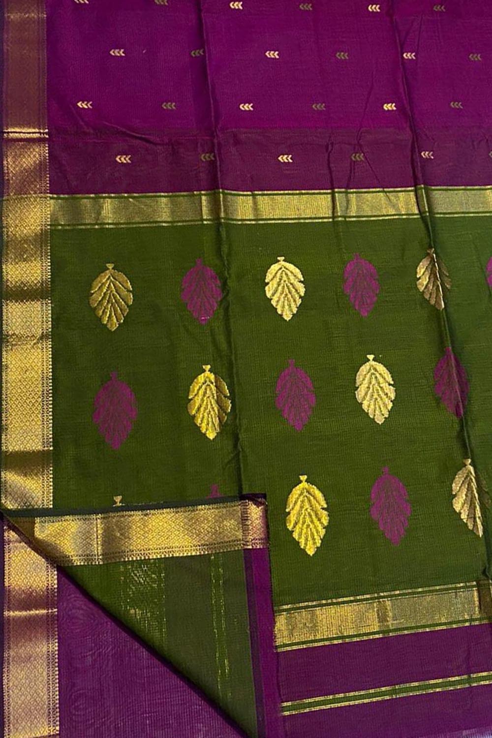 red maheshwari handloom cotton silk saree – Miran Handloom