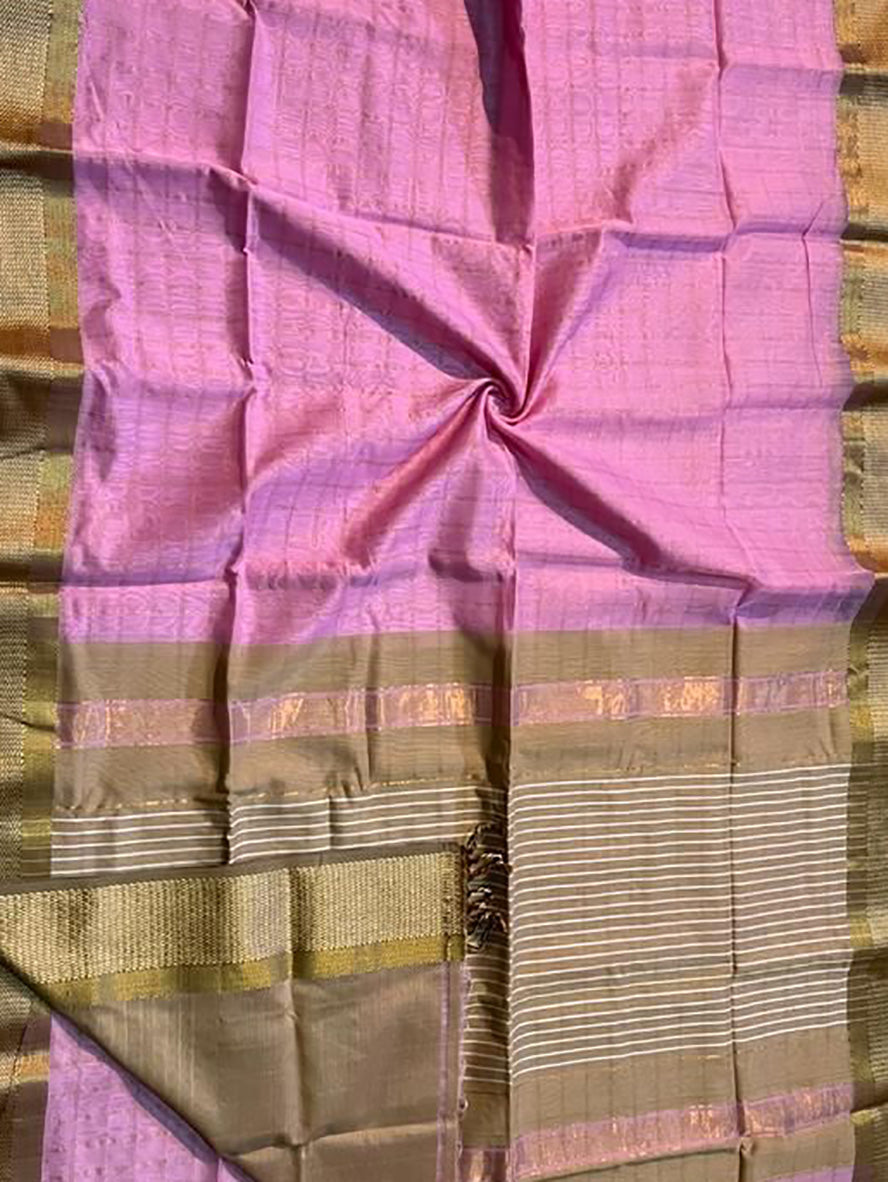 Lakshmi - लक्ष्मी Maheshwari Handloom Silk Saree