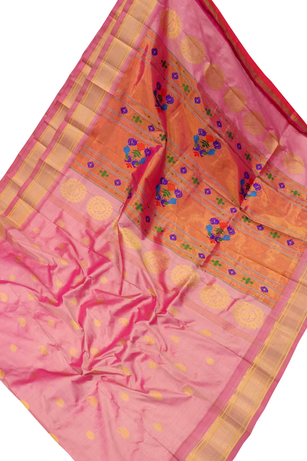 Get 20% Off on Pink Paithani Handloom Silk Saree – Luxurion World