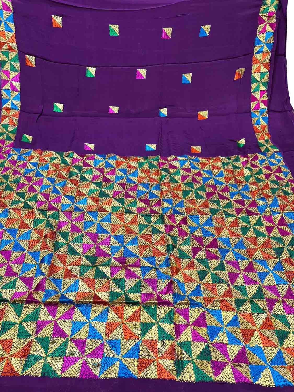 Indian Traditional Heavy Net Embroidered Fancy phulkari work Dupatta for  women | eBay