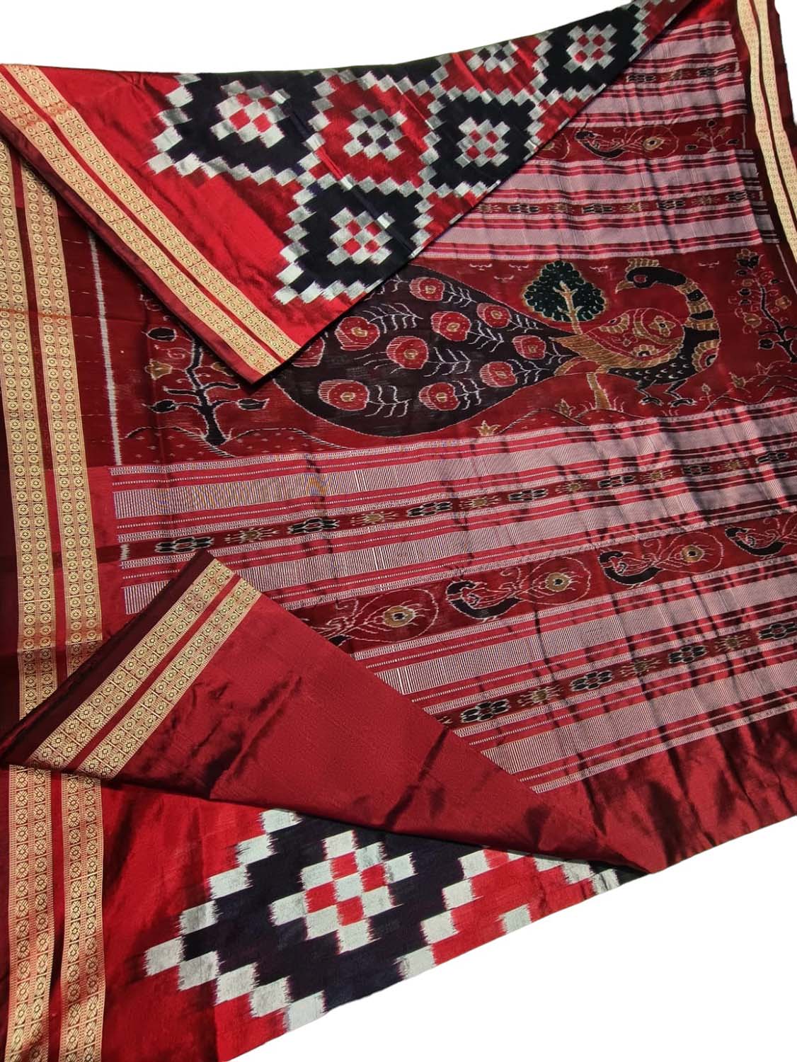 Buy Colorful Handwoven Ikat Sambalpuri Cotton Saree Online