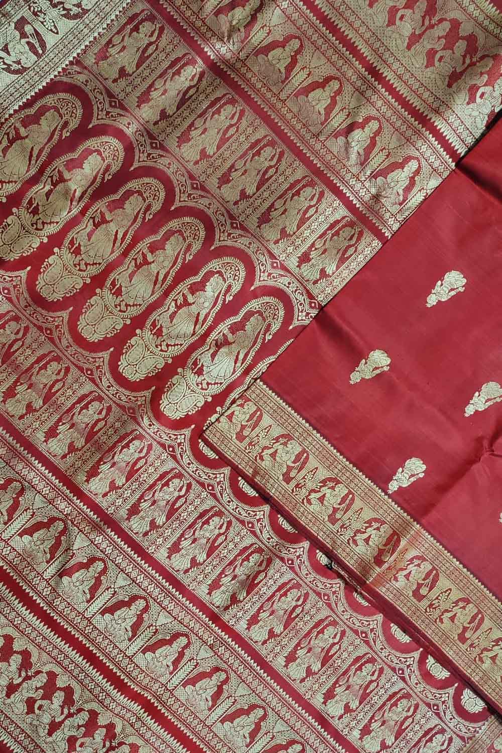 Buy Biswas Handloom Cotton Woven Musrice Cotton Jacquard Baluchari Saree  Online at Best Prices in India - JioMart.