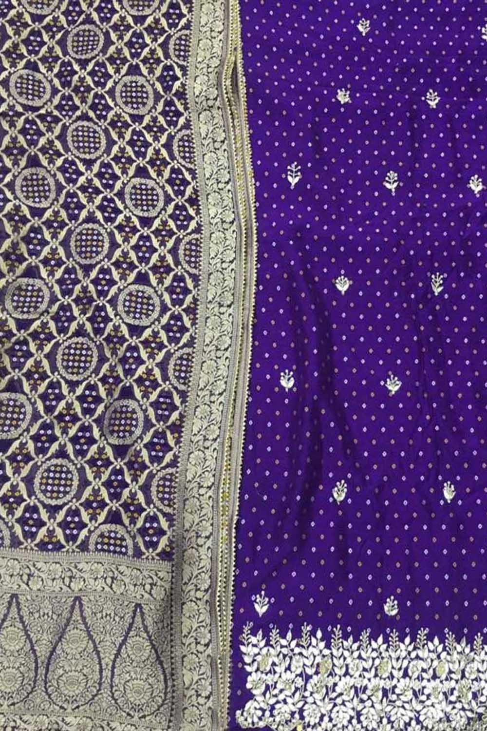 Banarasi Silk Gota Patti Work Embroidered Saree, Length: 6.3 m at Rs 3095  in Jaipur