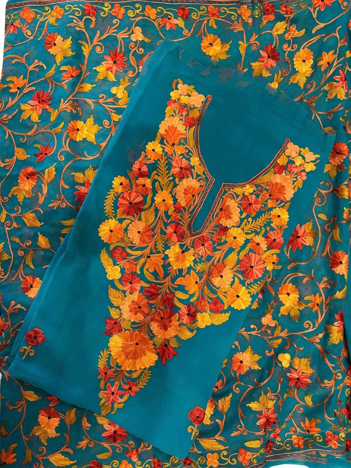 Sana Collection - Kashmiri cotton embroidery dress material rs.950 free  home delivery available cash on delivery available WhatsApp no.9130363936 |  Facebook