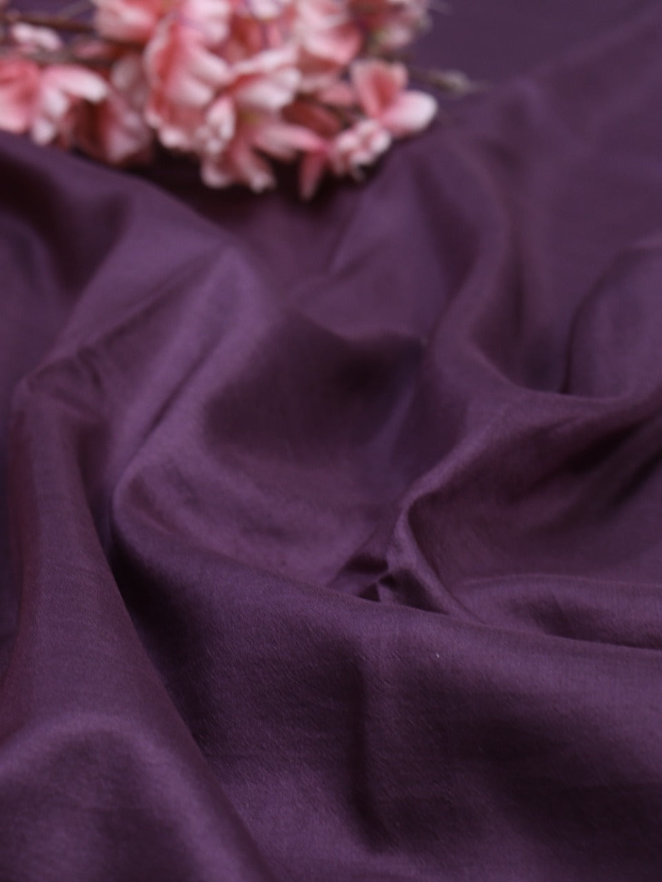 Purple Plain Pure Silk Fabric ( 2.5 Mtr ) - Luxurion World