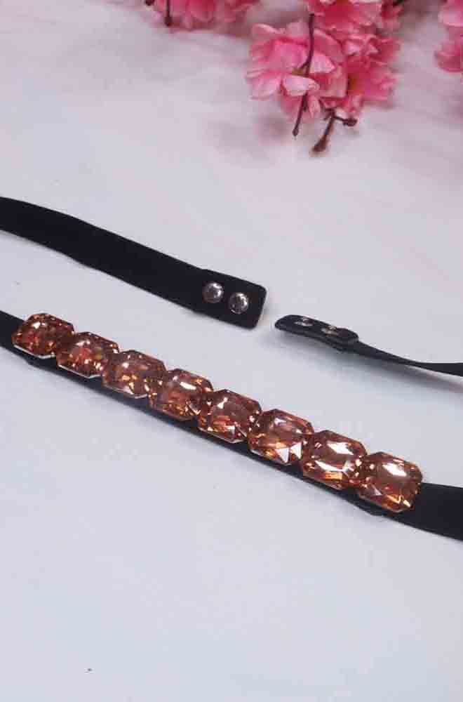 Rhinestone elastic belt sales