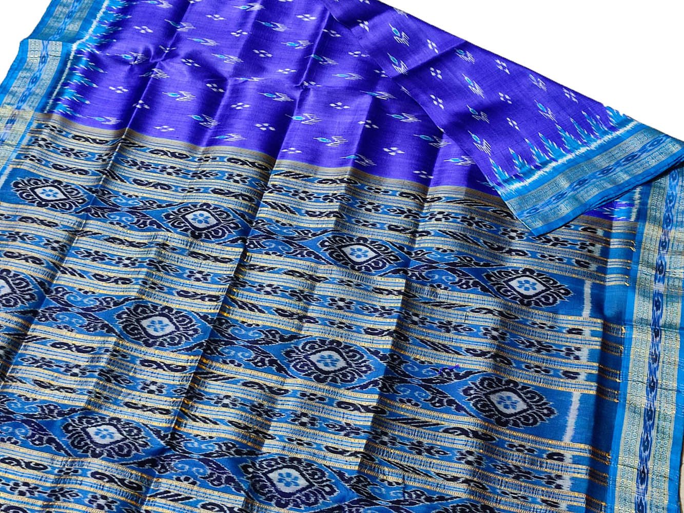 Double Ikat Silk Saree - Sanskriti Cuttack