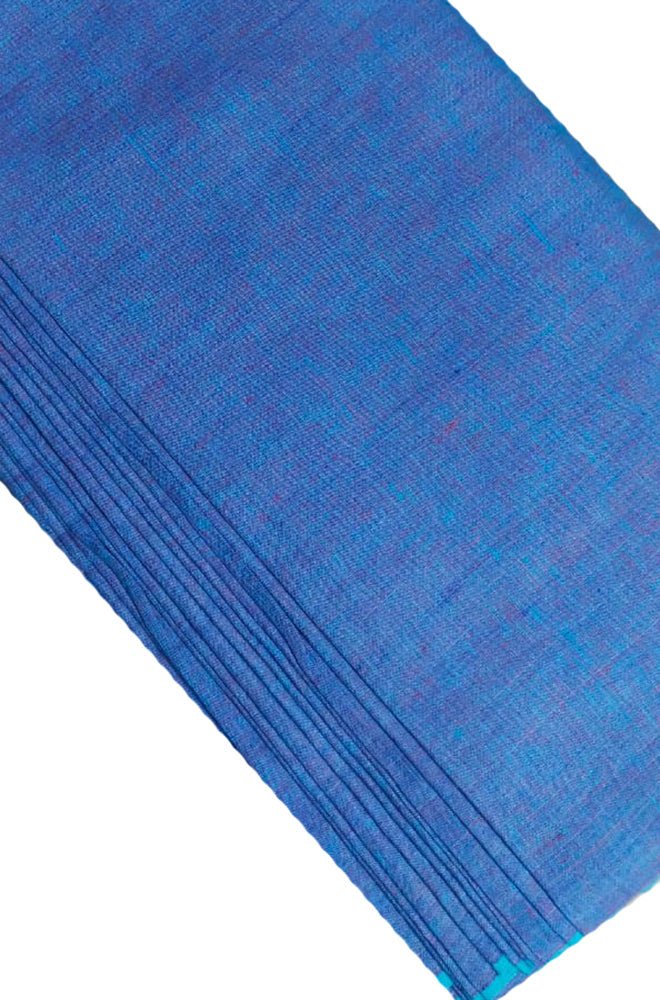 Blue Plain Pure Linen Fabric ( 1 Mtr ) - Luxurion World