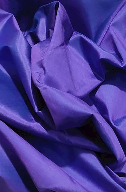 Blue Plain Pure Silk Fabric ( 1 Mtr ) - Luxurion World