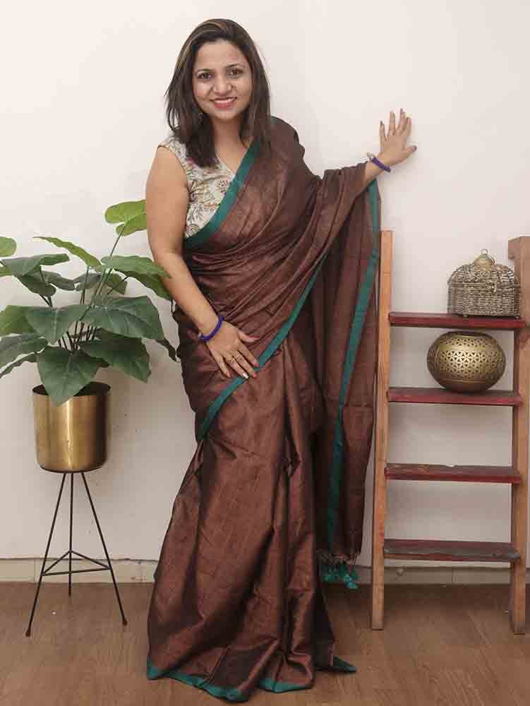 Buy Brown Satin Silk Plain Saree With Gold Sequence Embroidery Unstitched  Blouse for Women Wear Partywear Sari Wedding Wear Sari in USA, UK, CA  Online in India - Etsy