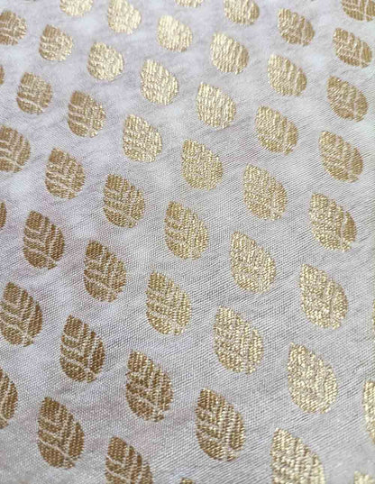 Dyeable Banarasi Silk Fabric (  1 Mtr ) - Luxurion World