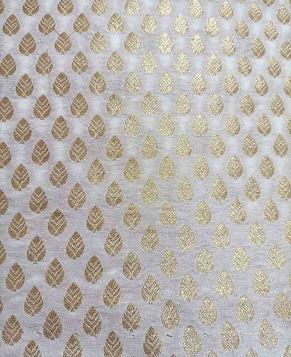 Dyeable Banarasi Silk Fabric (  1 Mtr ) - Luxurion World