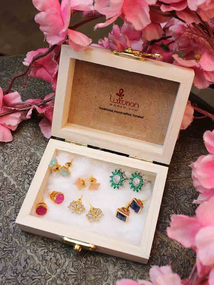 5 pack changeable resin earring - Lili-Origin