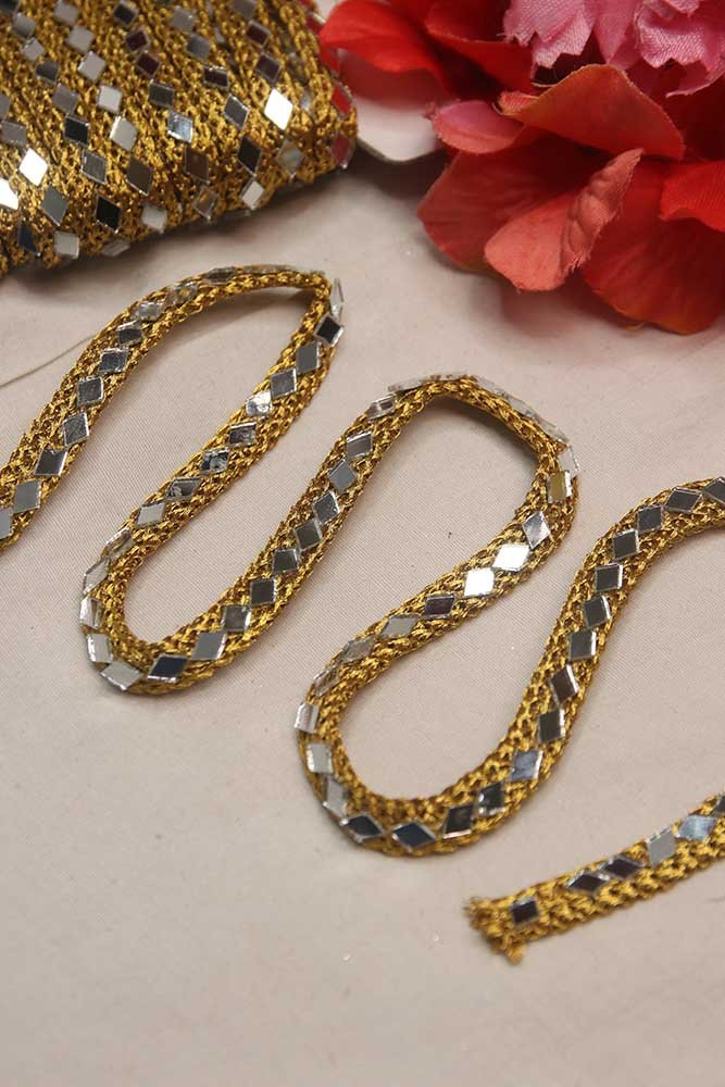 Fancy Laces - Add elegance and charm to your traditional outfits with stunning mirror work lace. - Luxurion World