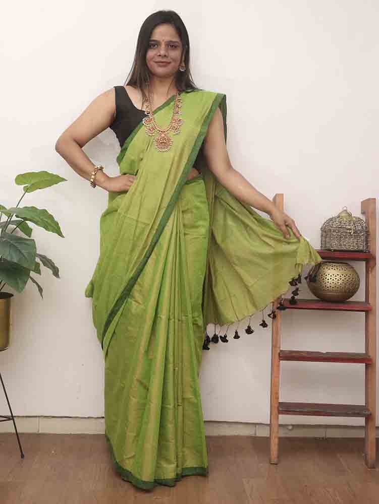 Kuppadam silk sarees | Kuppadam saree with kanchi border saree design  online from weavers | KUPP0021506