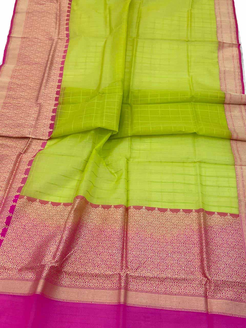 PRE ORDER BABY PINK BANARASI HANDLOOM KORA SILK SAREE