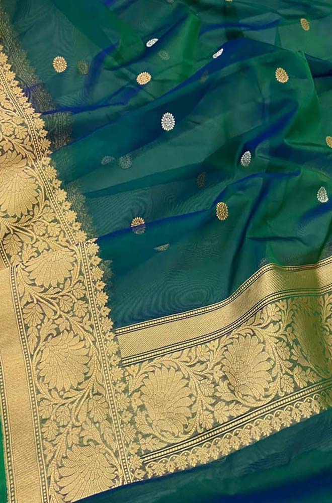 Handloom Banarasi Pure Kora Silk Sona Roopa Dupatta