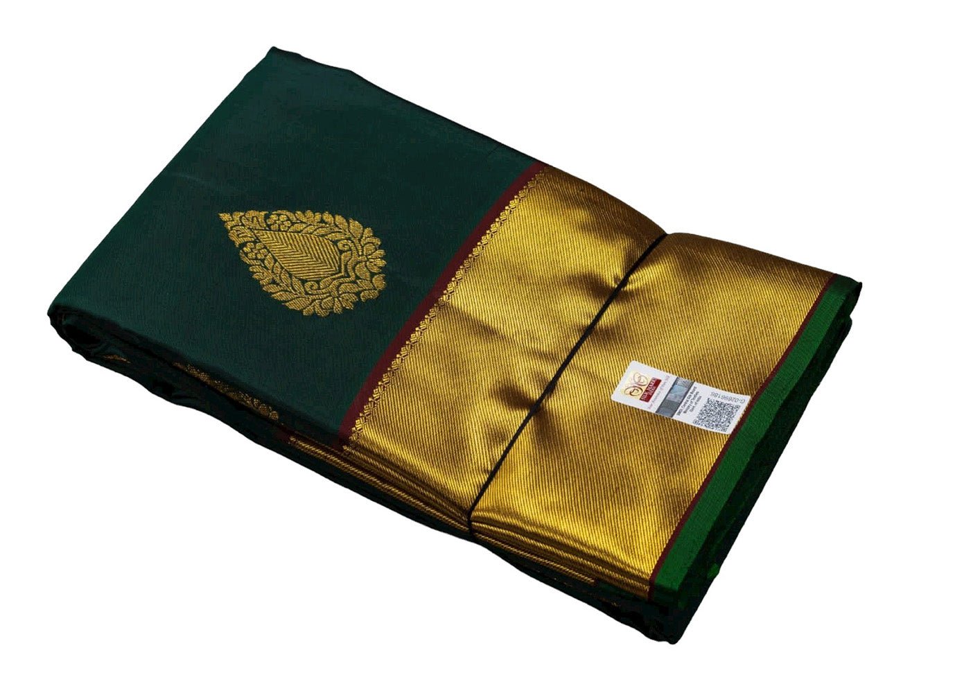 Green Handloom Kanjeevaram Pure Silk Saree - Luxurion World