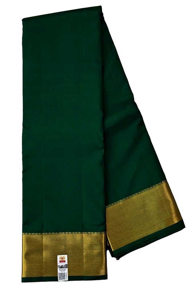 Green Handloom Kanjeevaram Pure Silk Saree - Luxurion World