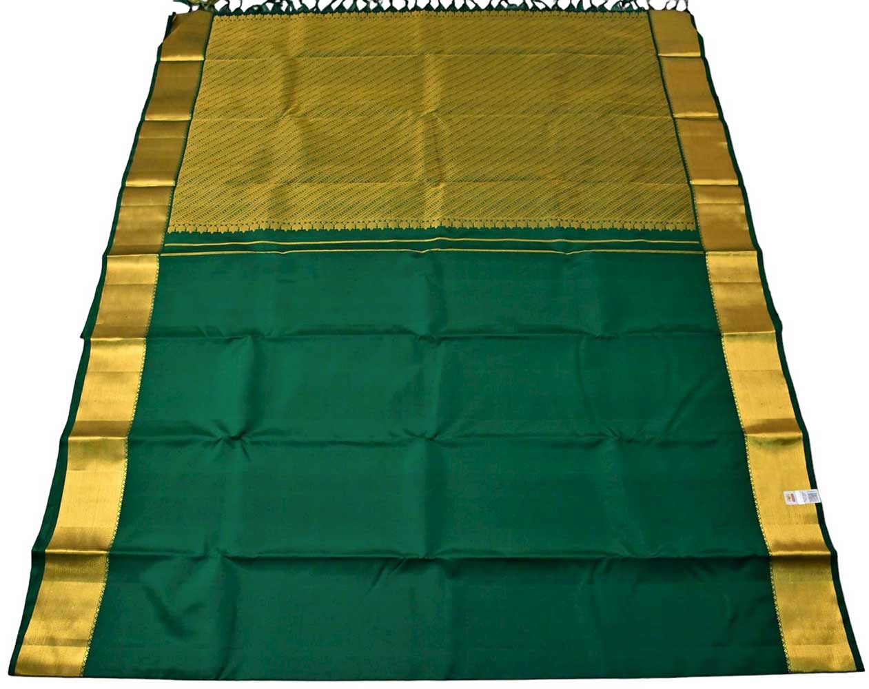 Green Handloom Kanjeevaram Pure Silk Saree - Luxurion World