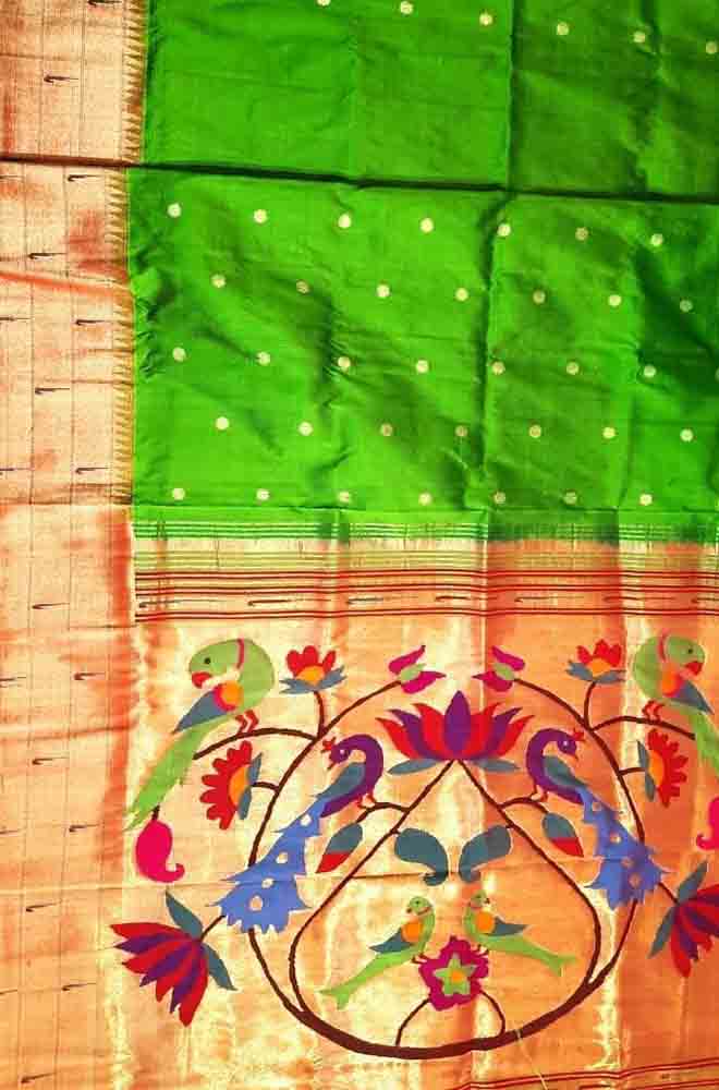 Casal Green Peacock Paithani Saree | trendwati