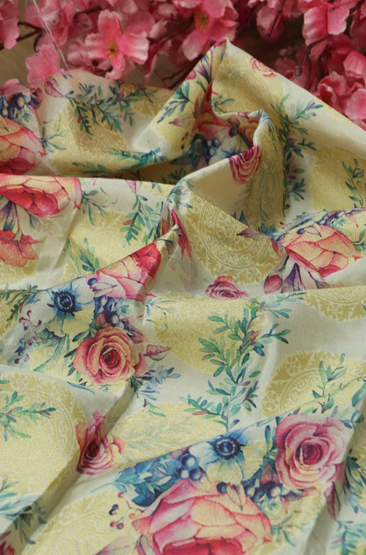 Cream Plain Cotton Silk Fabric (1 Mtr): Luxurious and Versatile Material –  Luxurion World