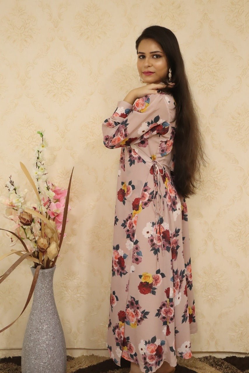 Shop Green Georgette Anarkali Gown Party Wear Online at Best Price | Cbazaar