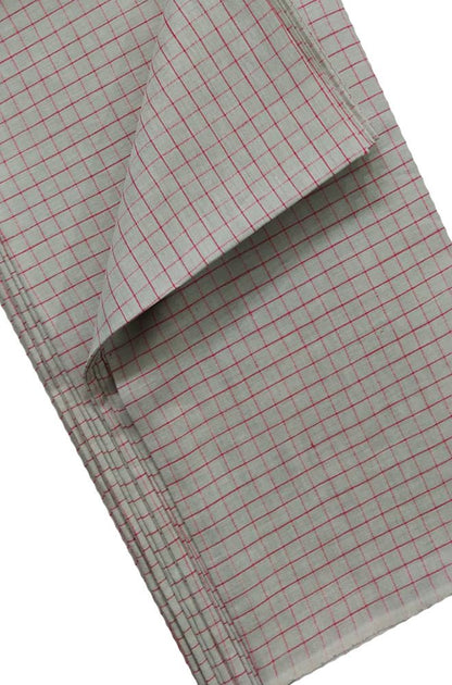 Pastel Checks Pure Linen Fabric ( 1 Mtr ) - Luxurion World