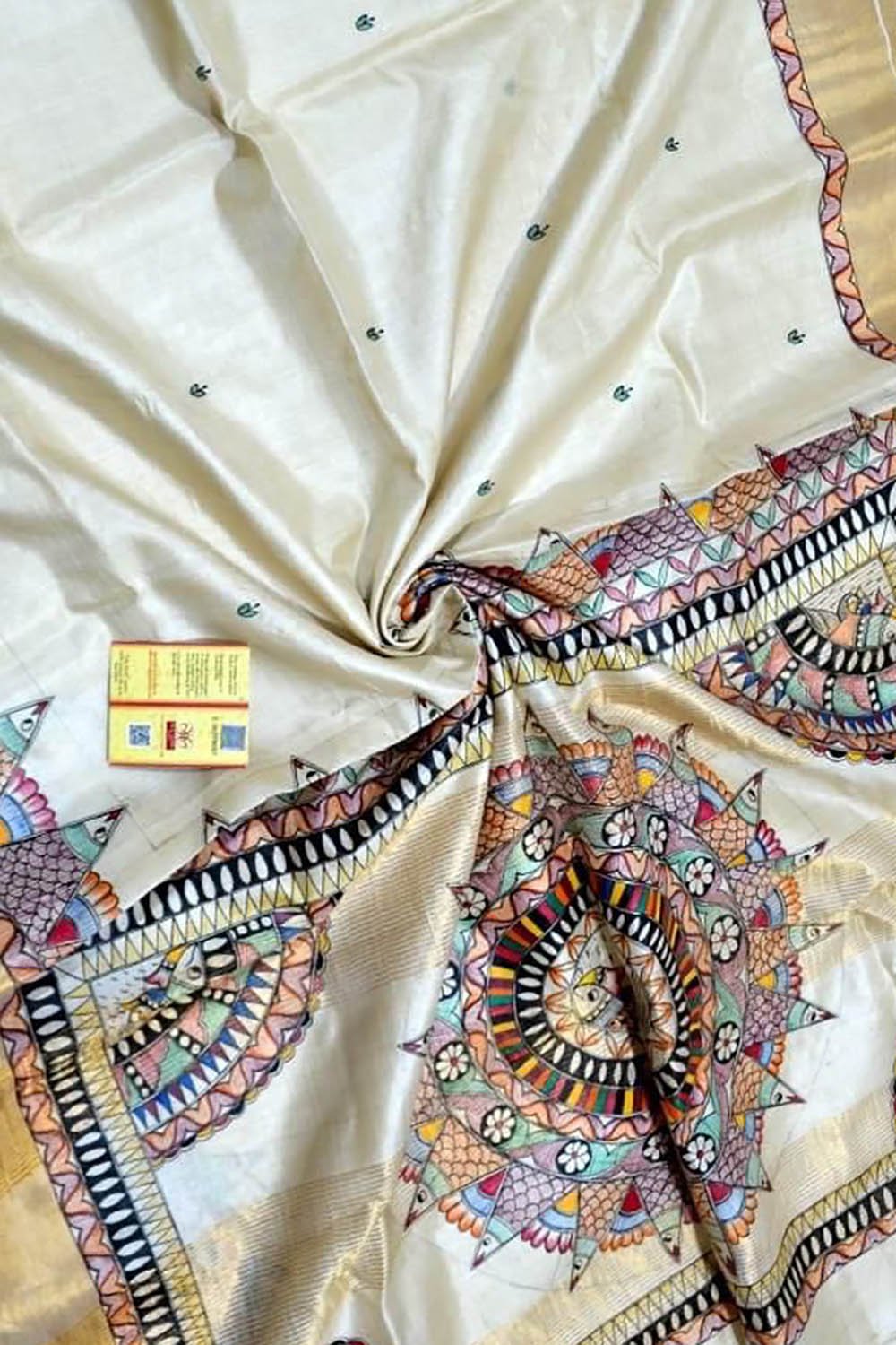 SUBH VIVAAH Hand-painted Madhubani Chanderi Saree Blouse Set – MADHUBANI  PAINTS BY ASHA JHA