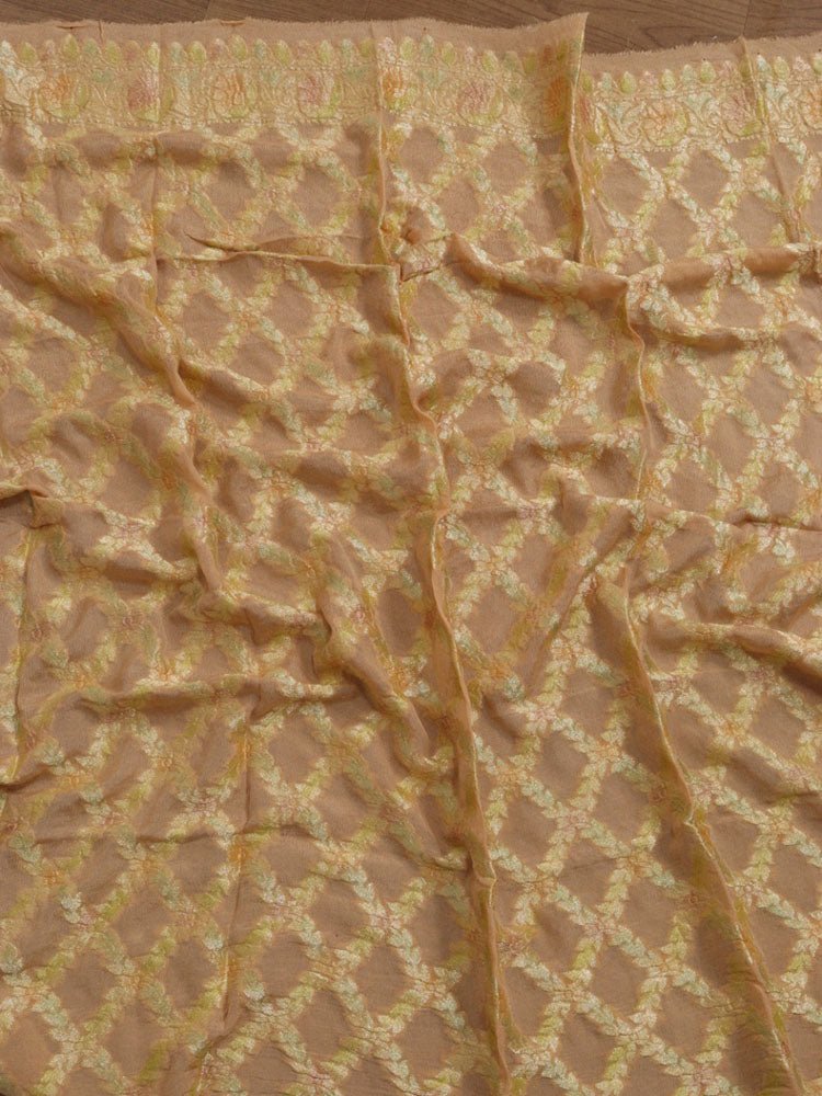 Banarasee Handwoven Art Silk Unstitched Lehenga & Blouse Fabric With Net  Dupatta-Lemon Yellow | Fabric, Lehenga, Blouse fabric