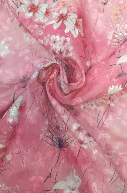 Metallic tissue organza pink gold color 100% Silk Organza 45 wide