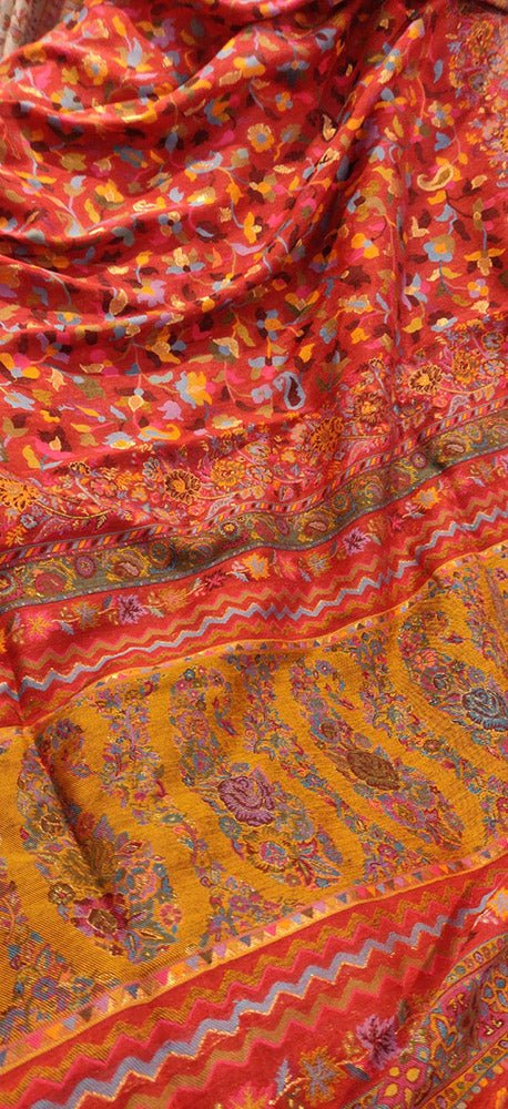 SOLD !!~ 🔸🔸KANI SILK SAREES 💕 Shade : rustic orange /brick red A  beautiful Kani silk in pashmina by silk with all over woven patterns… |  Instagram