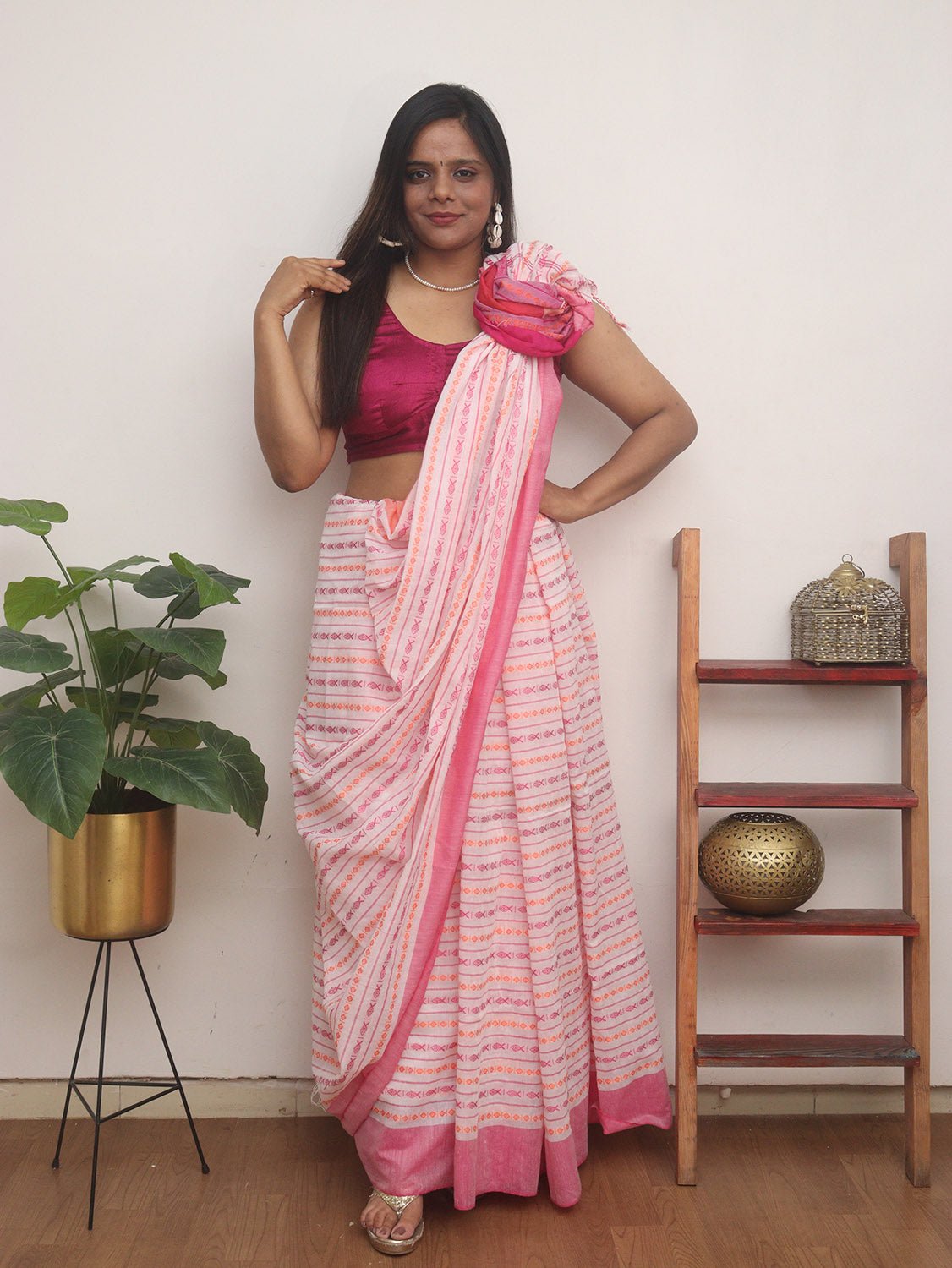 Buy Light Grey Tissue Silk Bengali Handloom Saree